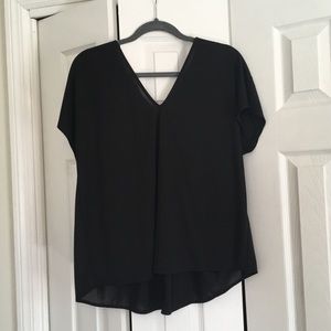 Ann Taylor short sleeved black work top